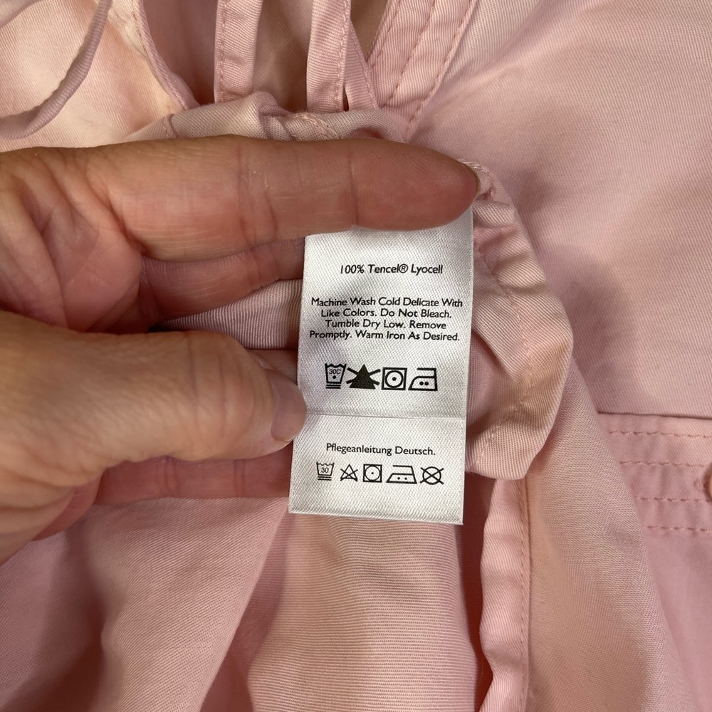 Eddie Bauer Tencel‎ Boho Pink Blouse size Large - Picture 6 of 6
